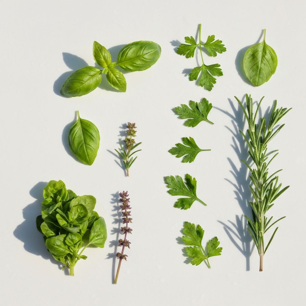 Frische natürliche Kräuter und Pflanzen